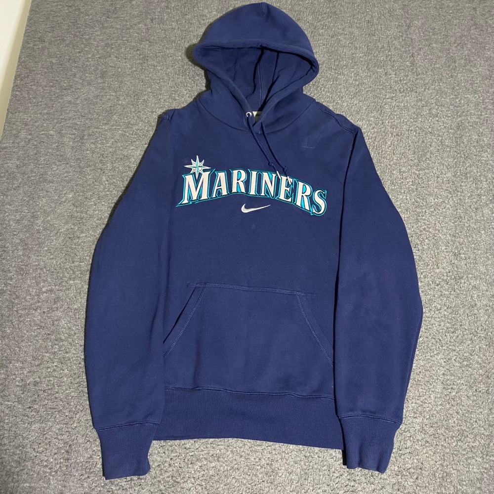 Nike Seattle Mariners Hoodie Mens Large Navy Blue MLB Baseball Sweatshirt L